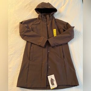 Chocolate Brown Long Softshell Jacket